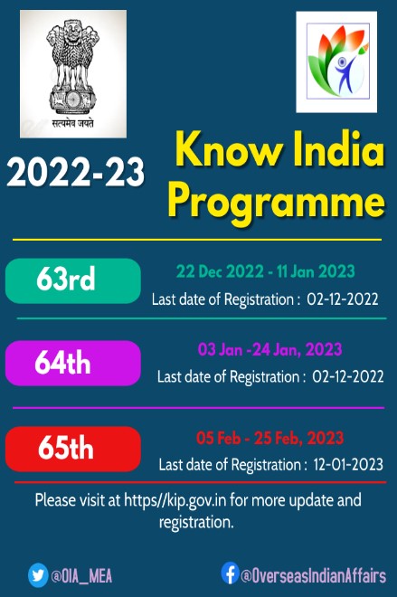 64th Know India Program for young overseas Indians