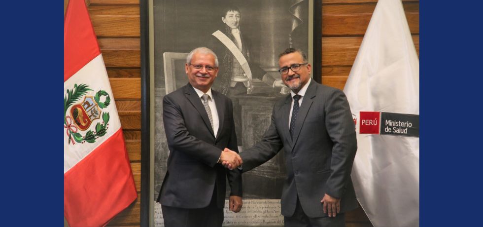 Secretary (East) Shri. Jaideep Mazumdar had a meeting with H E Mr Eric Peña Sanchez, Vice Minister of Health, Peru on 19 September 2025
